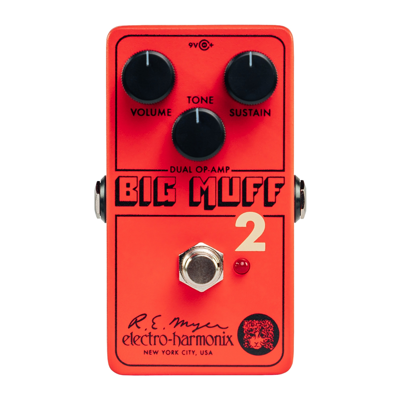 graphic fuzz pedal Electro-Harmonix Big Muff Pi 2 Fuzz Effect Pedal
