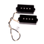 Fralin P Bass Style Bass Guitar Pickup Set, Stock Output, Black Covers