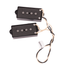 Fralin P Bass Style Bass Guitar Pickup Set, Stock Output, Black Covers