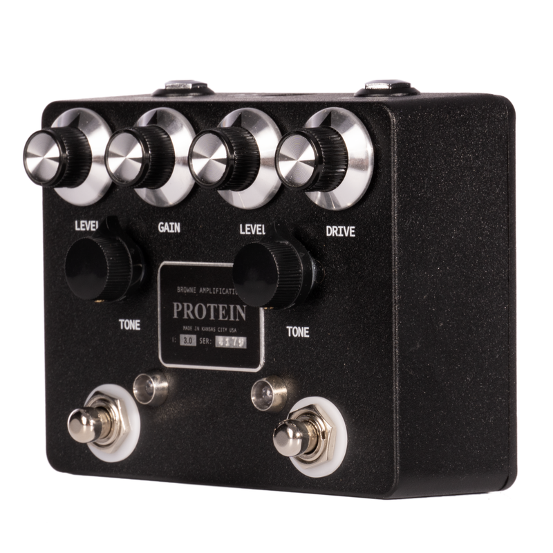 Browne Amplification The Protein Dual Overdrive V3 Effect Pedal, Black