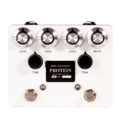 Browne Amplification The Protein Dual Overdrive V3 Effect Pedal, White