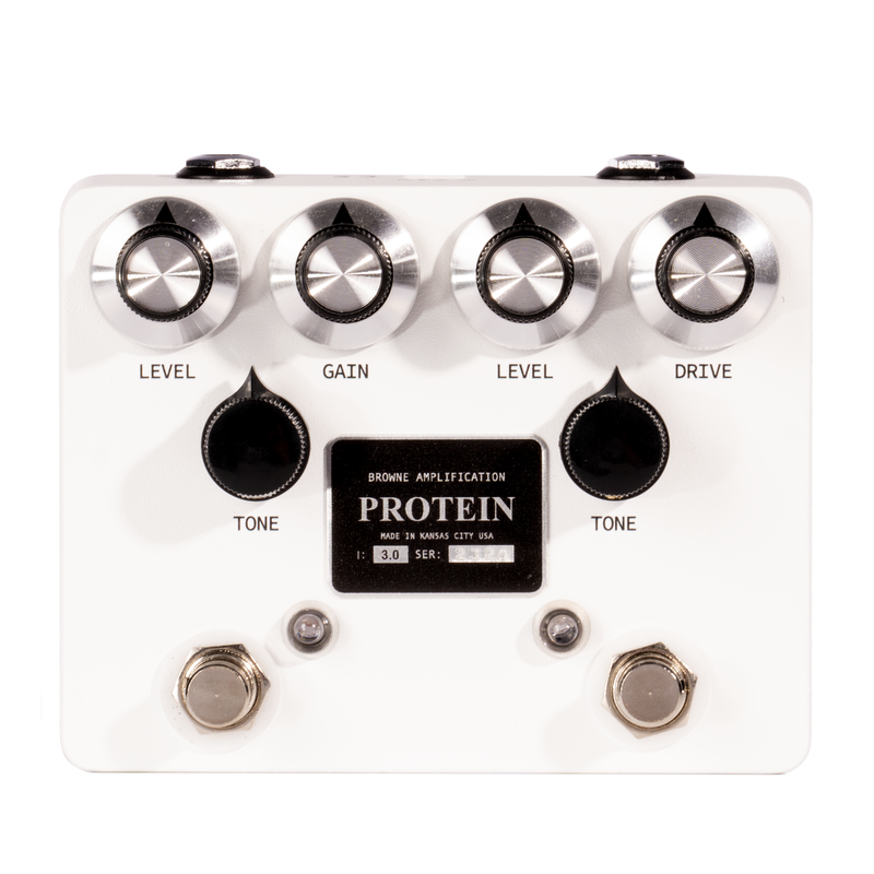 Browne Amplification The Protein Dual Overdrive V3 Effect Pedal, White