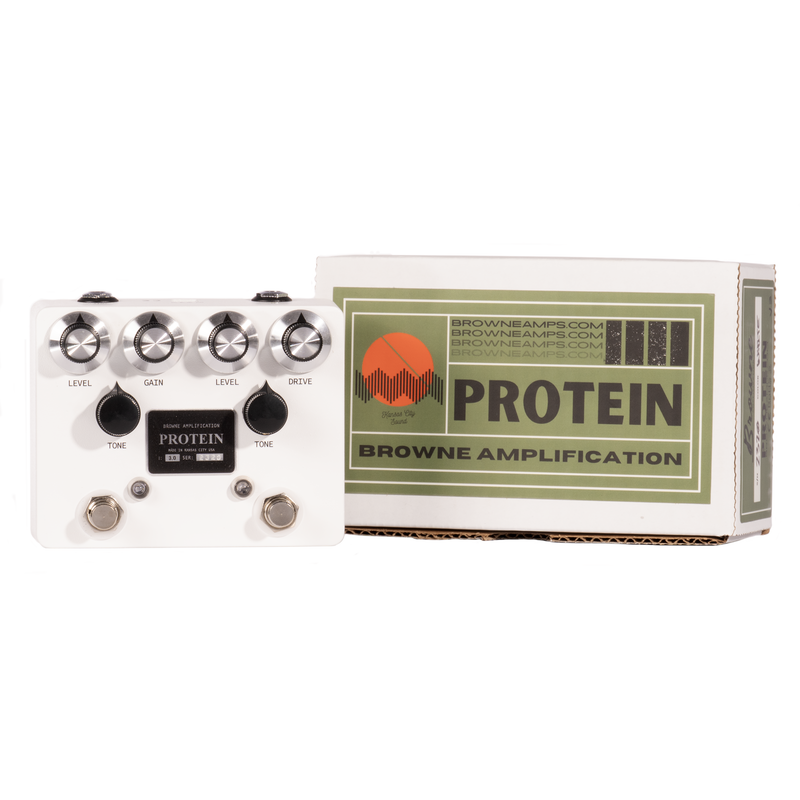 Browne Amplification The Protein Dual Overdrive V3 Effect Pedal, White