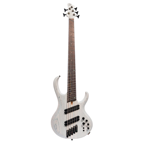 Ibanez BTB865MS Bass Workshop 5-String Multi Scale Electric Bass Guitar, Transparent White Flat