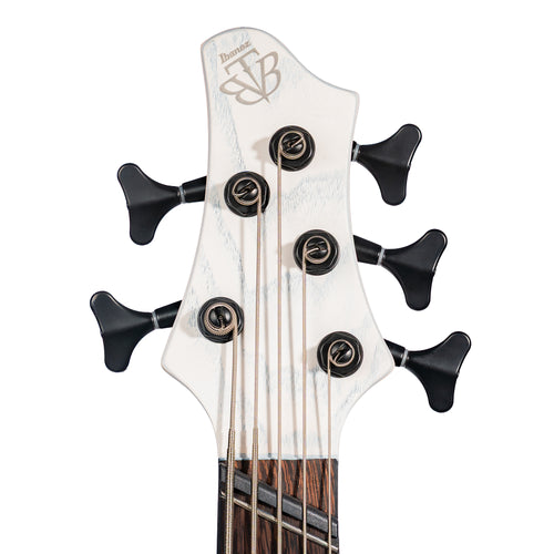Ibanez BTB865MS Bass Workshop 5-String Multi Scale Electric Bass Guitar, Transparent White Flat