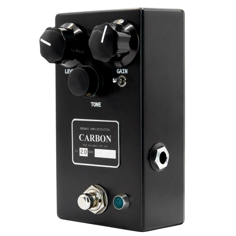 Browne Amplification Carbon V2 Overdrive Effect Pedal, Midnight Black
