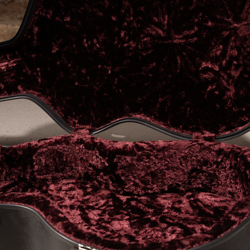 Calton Cases 00 12-Fret Style Hardshell w/ Red Velvet Interior, Black