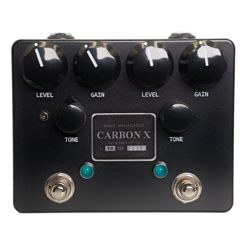 carbon pedalen Browne Amplification Carbon X Dual Overdrive Effect Pedal