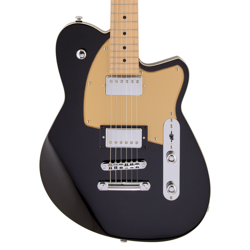 Reverend Charger HB Electric Guitar, Roasted Maple Neck & Fingerboard, Midnight Black