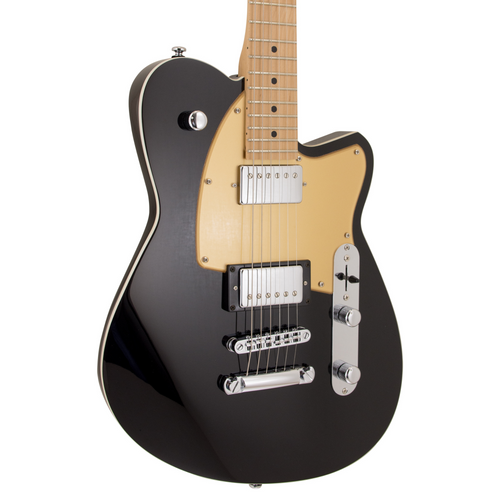 Reverend Charger HB Electric Guitar, Roasted Maple Neck & Fingerboard, Midnight Black