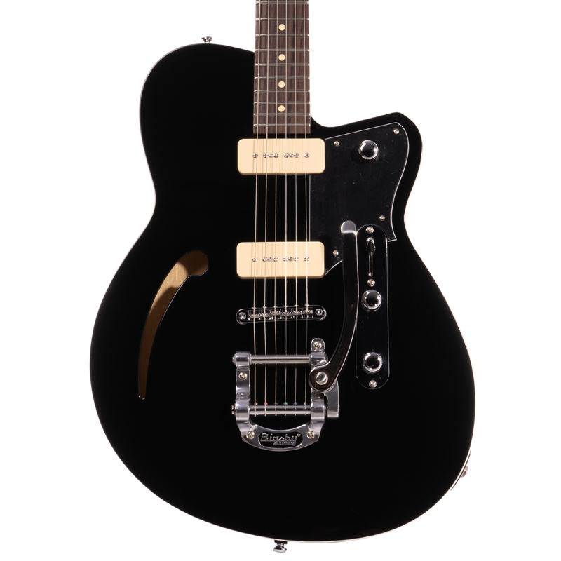 Reverend Club King 290 Electric Guitar with Bigsby, Rosewood Fingerboard, Midnight Black