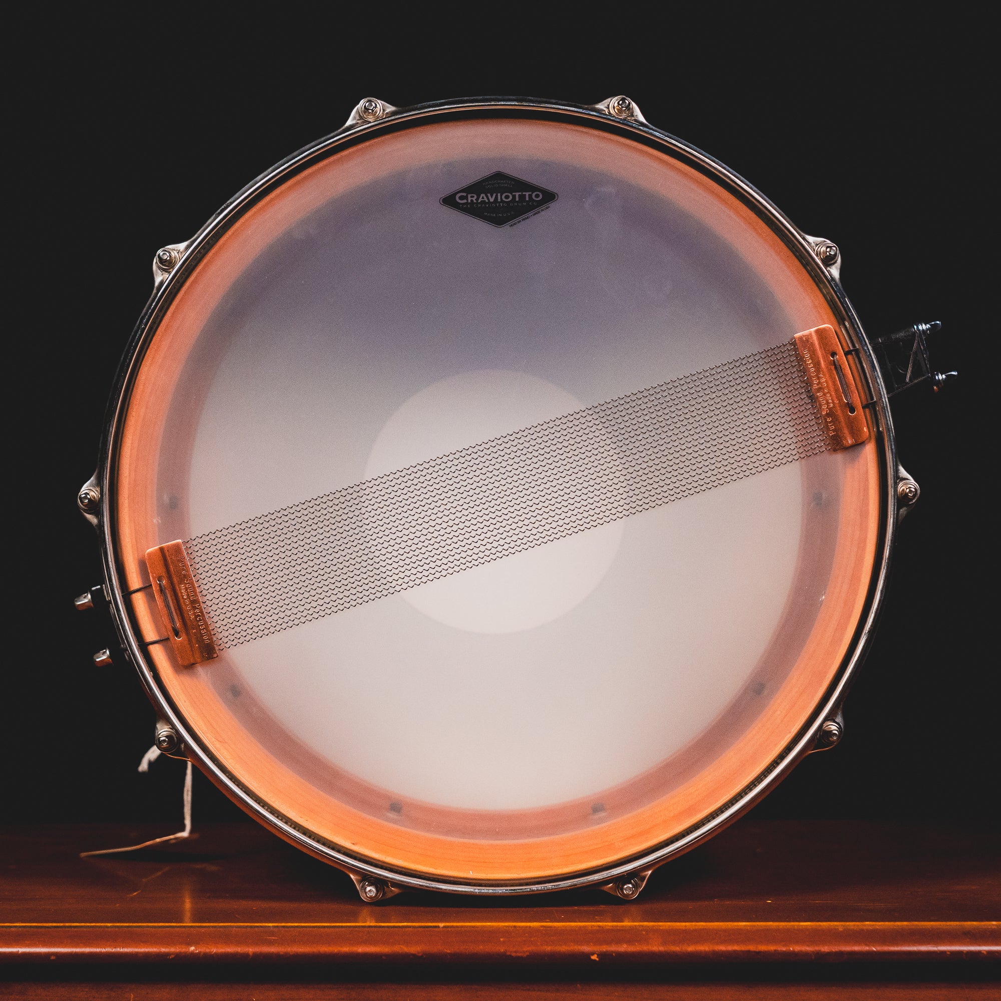 2004 Craviotto 6.5”x14” Snare Drum, Black Cherry w/ Bag - Used