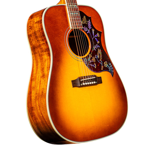 Gibson Custom Shop Hummingbird Elegant Koa Acoustic-Electric Guitar, Honey Burst