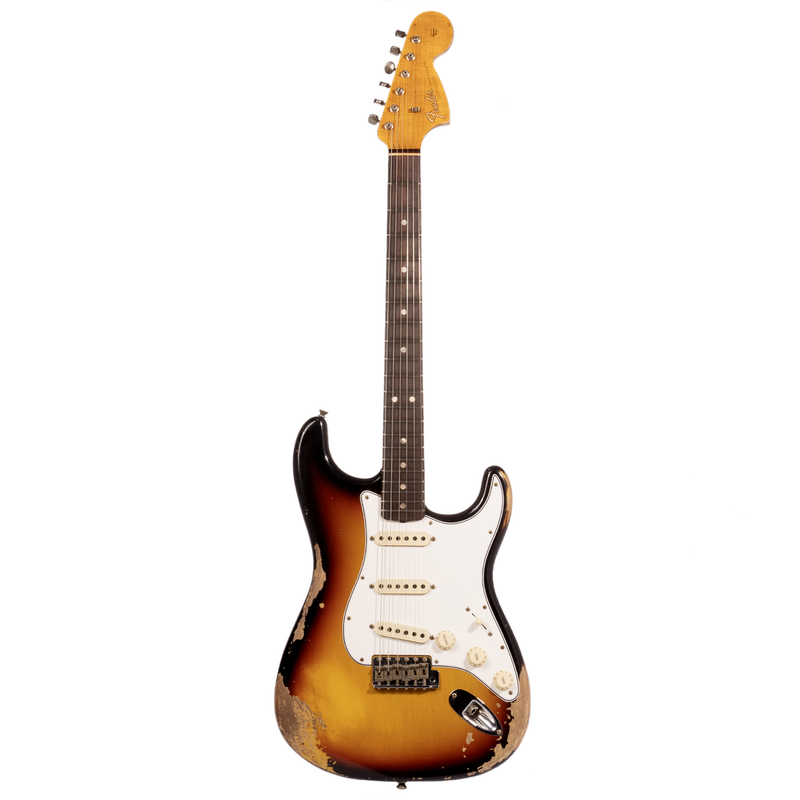 Fender Custom Shop '67 Stratocaster Electric Guitar Heavy Relic, Faded Aged 3-Color Sunburst