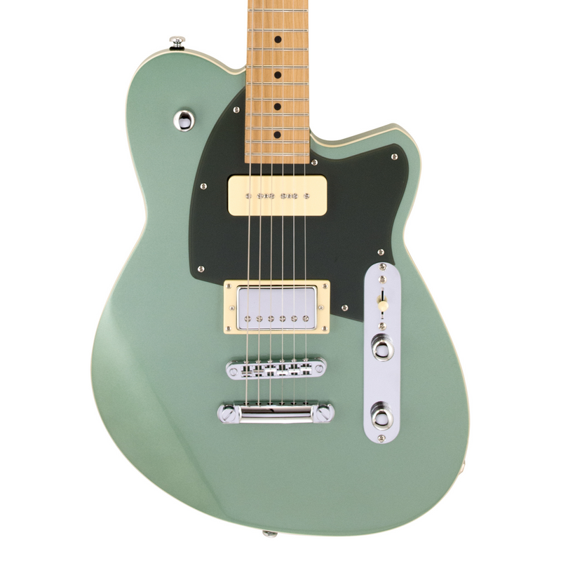 Reverend Double Agent OG Electric Guitar, Roasted Maple Neck & Fingerboard, Metallic Alpine