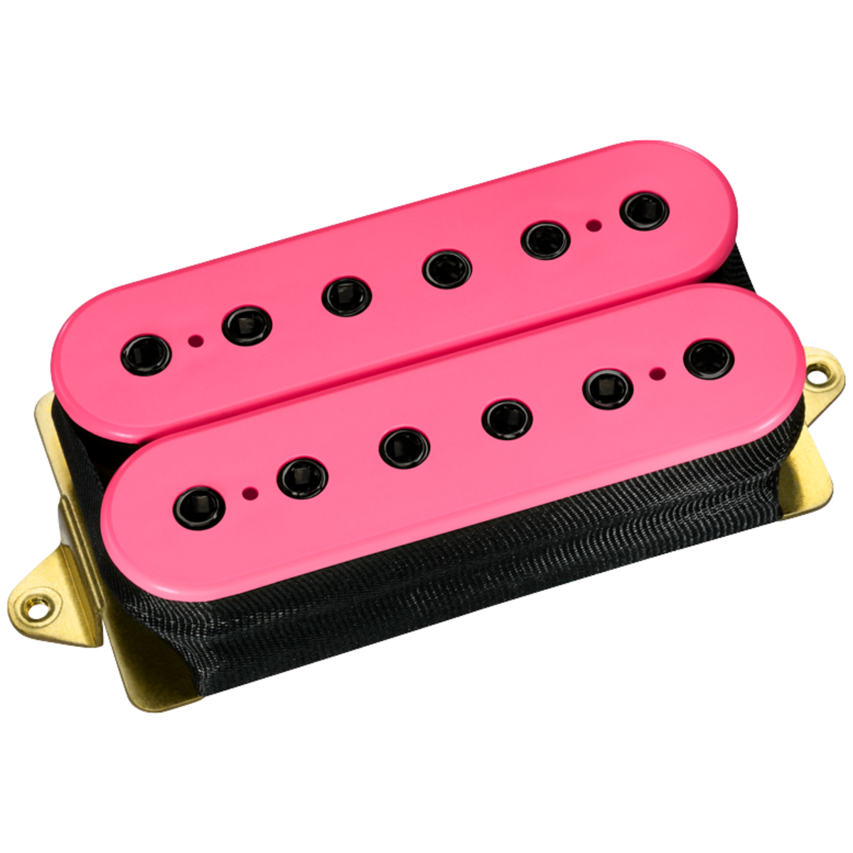 DiMarzio Super Distortion Humbucker Pickup, Standard Spacing, Pink w/ Black Pole Pieces