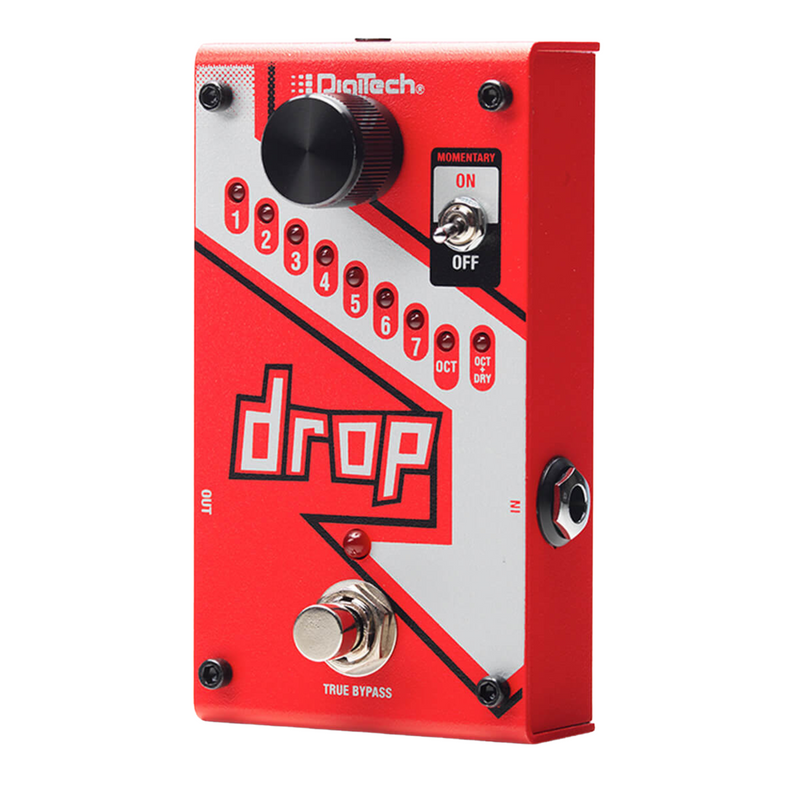 Digitech The Drop Polyphonic Drop Tune Pitch-Shifter Effect Pedal w/Power Supply