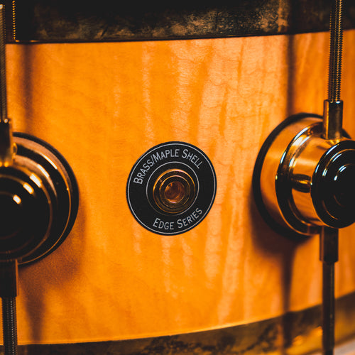 2007 DW Drums Edge Series 7”x14” Snare Drum, Brass/Maple - Used