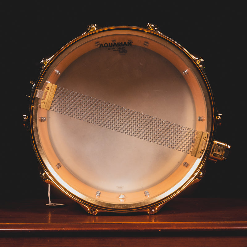 2007 DW Drums Edge Series 7”x14” Snare Drum, Brass/Maple - Used