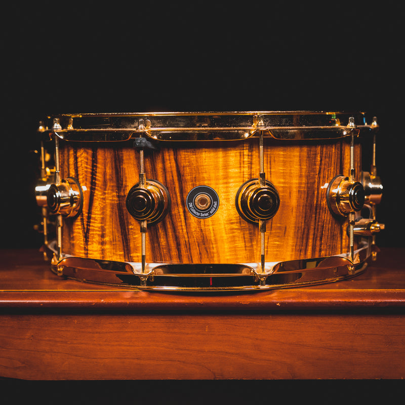 2002 DW Drums Collector's Series Hawaiian Koa Veneer Over Maple 6.5”x14” Snare Drum - Used