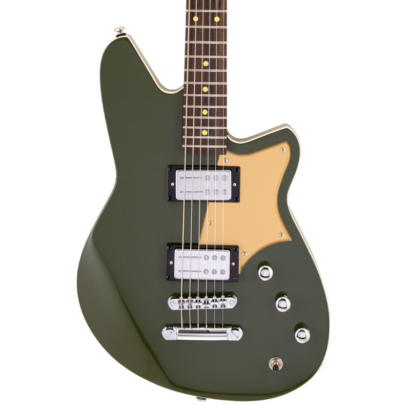 Reverend Descent RA Baritone Electric Guitar, Rosewood Fingerboard, Army Green