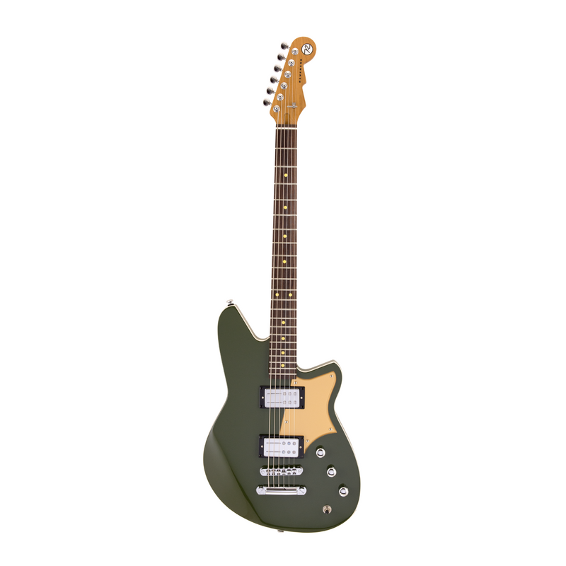 Reverend Descent RA Baritone Electric Guitar, Rosewood Fingerboard, Army Green