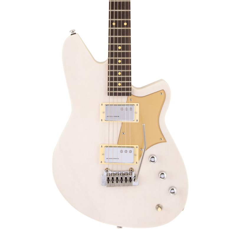 Reverend Descent W Baritone Electric Guitar, Rosewood Fingerboard, Transparent White