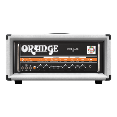 Orange Limited Edition Dual Dark 100 Head Guitar Amplifier, White