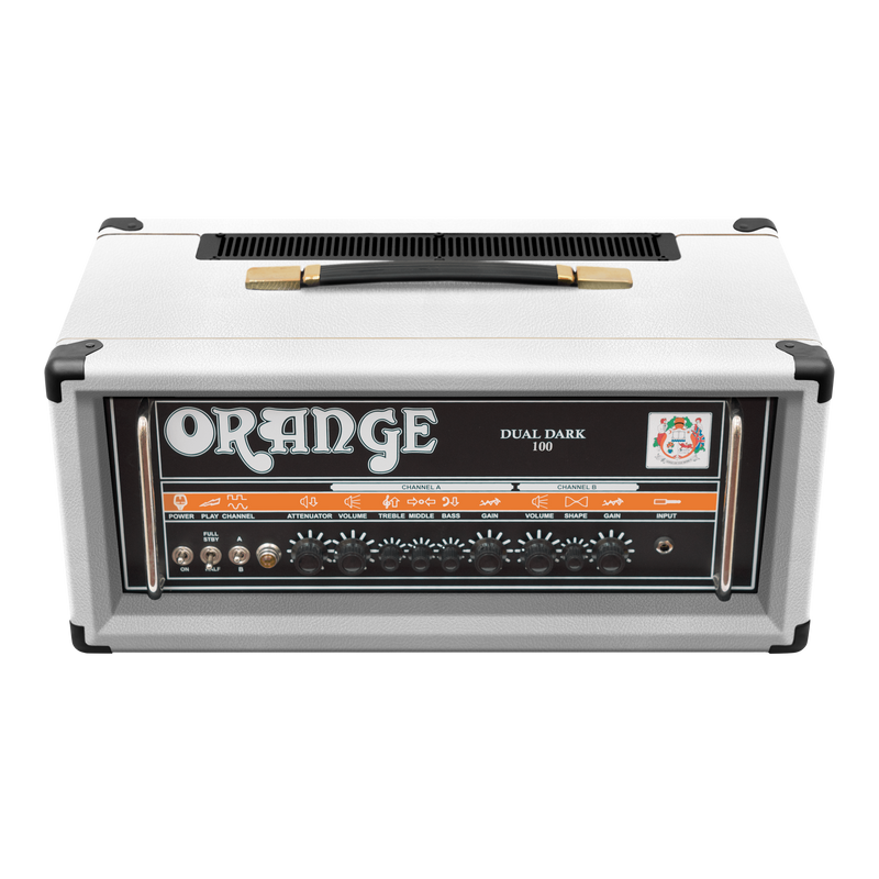 Orange Limited Edition Dual Dark 100 Head Guitar Amplifier, White