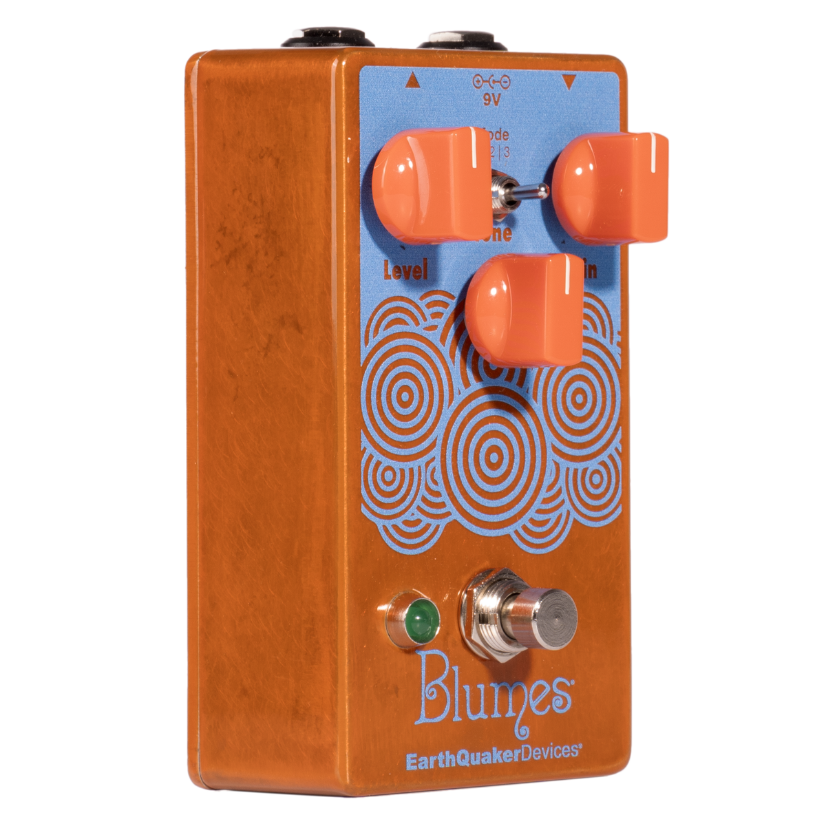 EarthQuaker Devices Blumes Low Signal Shredder Bass Overdrive, Russo Music Exclusive Tangelo/Cobalt Blue