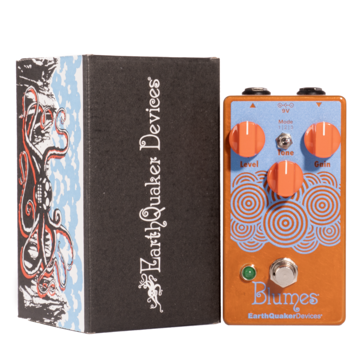 EarthQuaker Devices Blumes Low Signal Shredder Bass Overdrive, Russo Music Exclusive Tangelo/Cobalt Blue