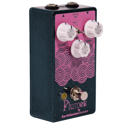 EarthQuaker Devices Plumes Small Signal Shredder Overdrive Pedal, Blue Steel Sparkle/Orchid