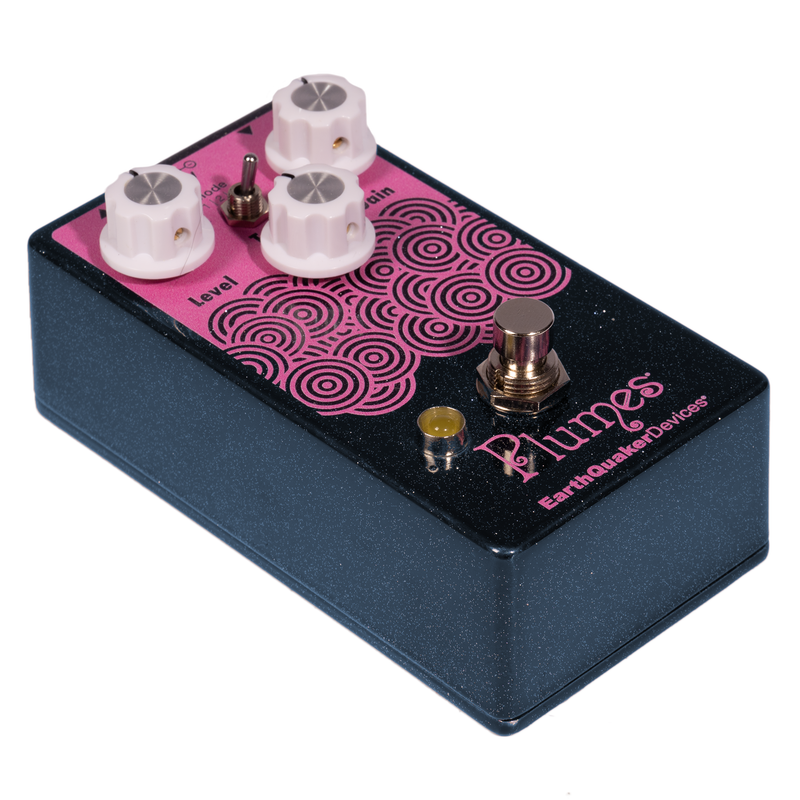 EarthQuaker Devices Plumes Small Signal Shredder Overdrive Pedal, Blue Steel Sparkle/Orchid