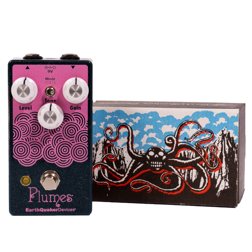 EarthQuaker Devices Plumes Small Signal Shredder Overdrive Pedal, Blue