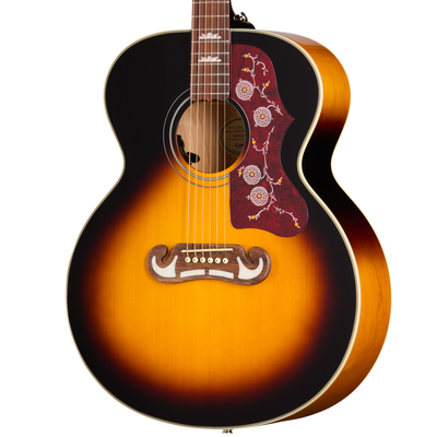 Epiphone J-200 Studio Acoustic-Electric Guitar, Vintage Sunburst