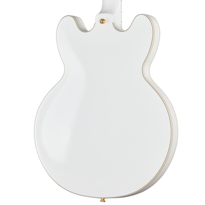 Epiphone Alex Lifeson 1976 ES-355 Reissue Semi-Hollow Electric Guitar, Alpine White