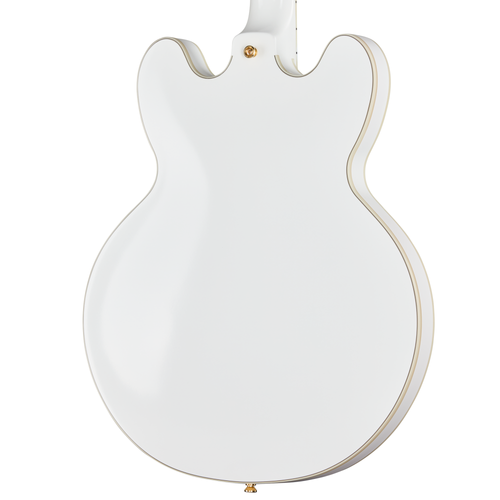 Epiphone Alex Lifeson 1976 ES-355 Reissue Semi-Hollow Electric Guitar, Alpine White