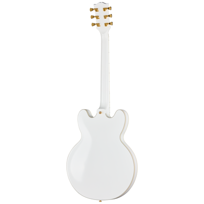 Epiphone Alex Lifeson 1976 ES-355 Reissue Semi-Hollow Electric Guitar, Alpine White
