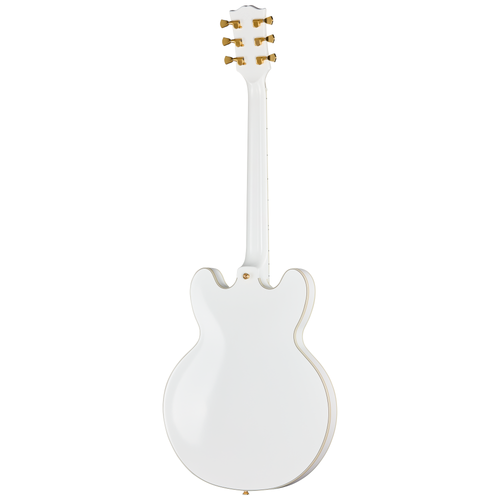 Epiphone Alex Lifeson 1976 ES-355 Reissue Semi-Hollow Electric Guitar, Alpine White