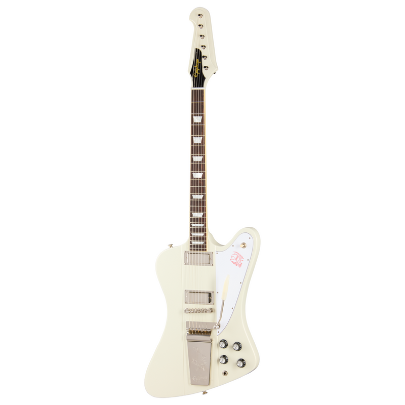 Epiphone 1963 Firebird V w/ Maestro Vibrola Reissue Electric Guitar, Polaris White