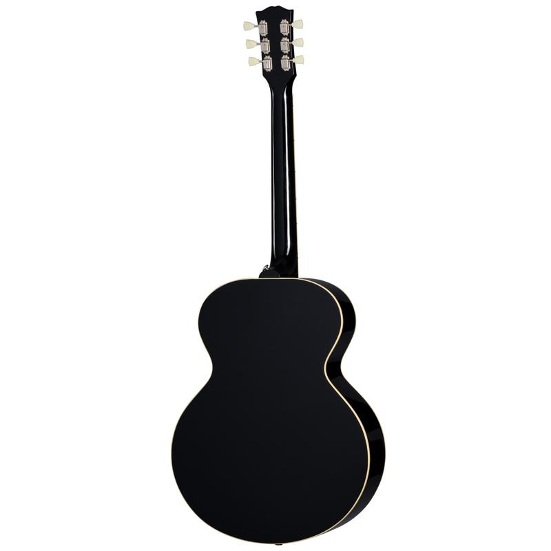Epiphone J-180 LS Acoustic-Electric Guitar, Ebony w/Hard Case