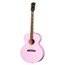 Epiphone J-180 LS Acoustic-Electric Guitar, Pink w/Hard Case