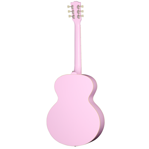 Epiphone J-180 LS Acoustic-Electric Guitar, Pink w/Hard Case