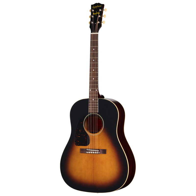 Epiphone 1942 Banner J-45 Reissue Left-Handed Acoustic-Electric Guitar, Vintage Sunburst