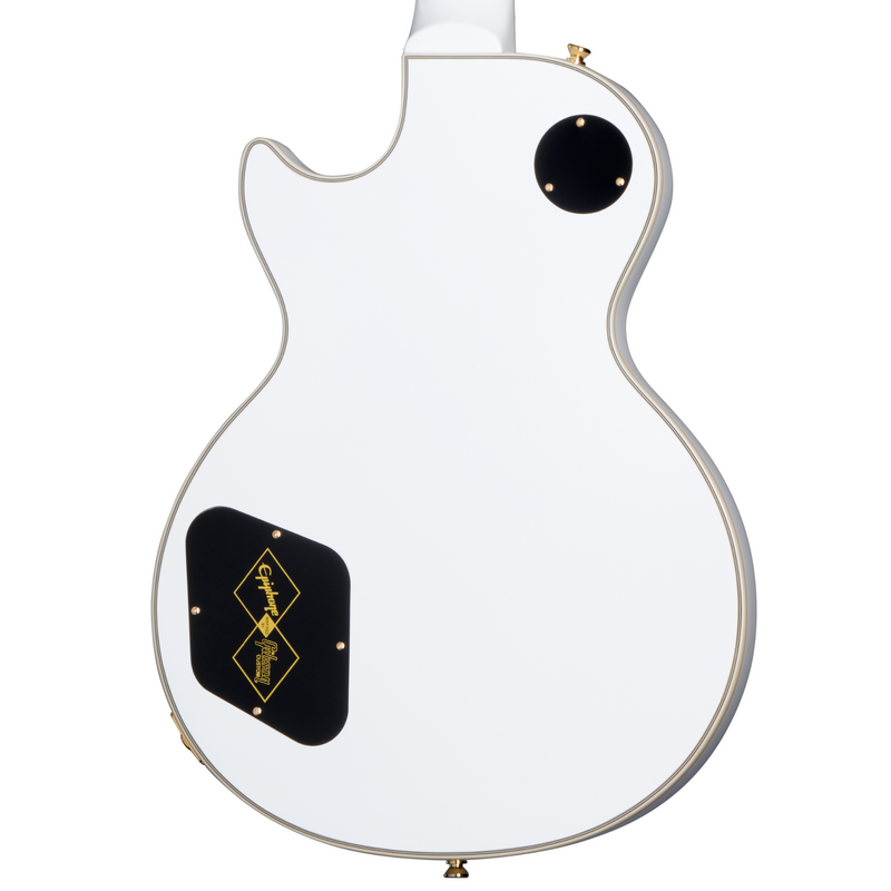 Epiphone Les Paul Custom Electric Guitar, Alpine White w/Hard Case