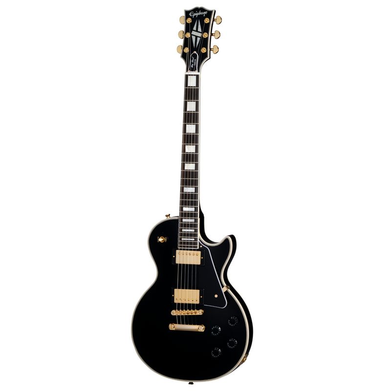 Epiphone Les Paul Custom Electric Guitar, Ebony, w/Hard Case