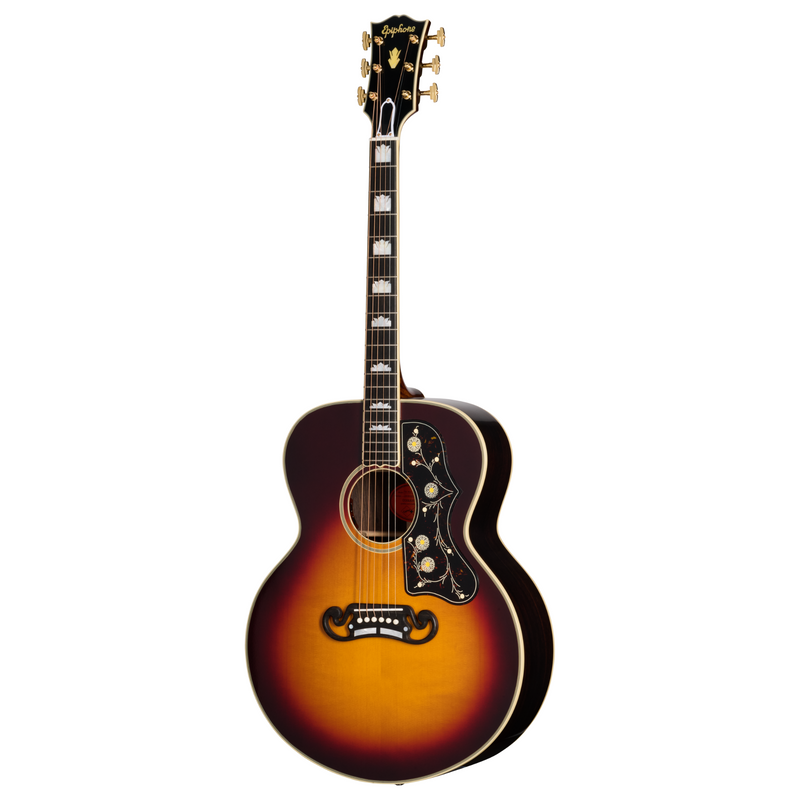 Epiphone Pre-War SJ-200 Rosewood Reissue Acoustic-Electric Guitar, Vintage Sunburst