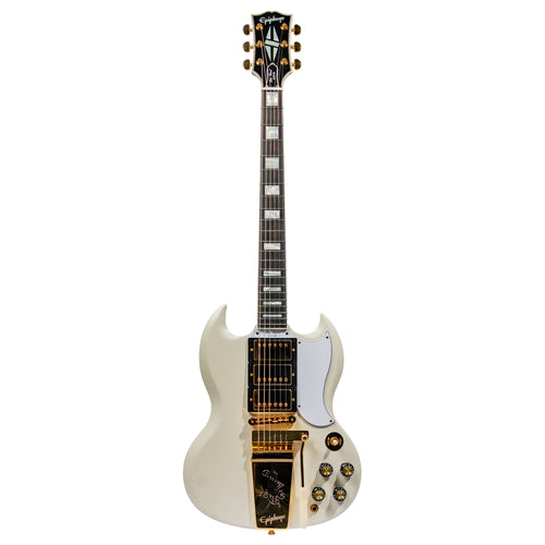 Epiphone '63 Les Paul SG Custom Electric Guitar w/Maestro Vibrola, Classic White