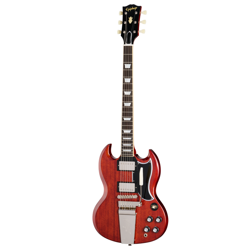 Epiphone 1964 SG Standard Reissue w/ Maestro Vibrola Electric Guitar, Cherry Red