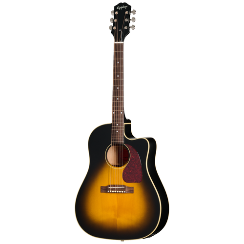Epiphone J-45 Standard EC Acoustic-Electric Guitar, Rosewood Fingerboard, Vintage Sunburst